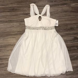 City Triangle Sequined White Dress